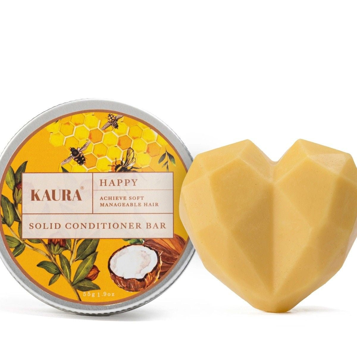 Happy Hair Solid Conditioner Bar for Smooth Hair – 35g | Verified Sustainable by Brown Living™