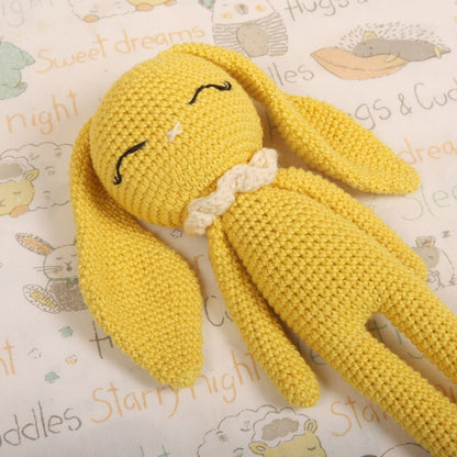Happy Yellow Crochet Rattle – Colorful Infant Rattle | Verified Sustainable by Brown Living™