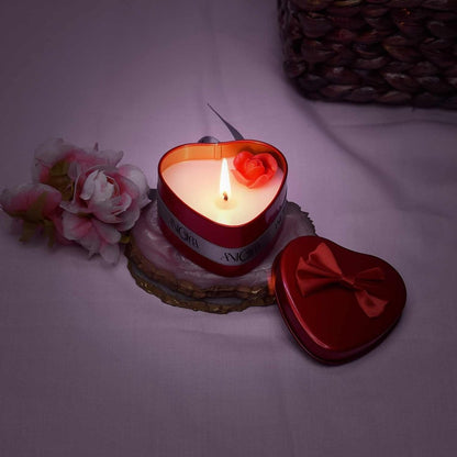 Heart Shape Tin Rose Scented Candle | Verified Sustainable by Brown Living™