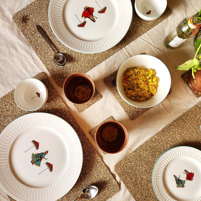 Hemp Tableware Set (Coasters, Trivets and Placemats) – Table Essentials on Brown Living™. SKU: HI020445436. Img 5.