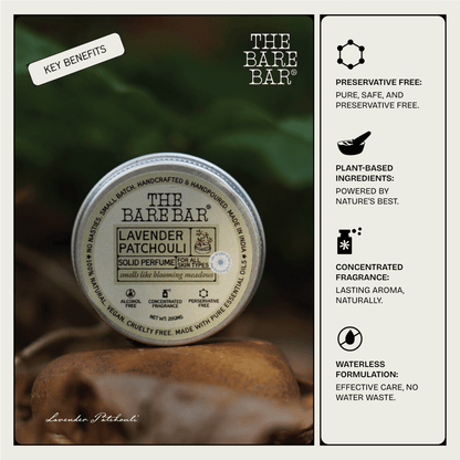 Herbal Lavender Patchouli Solid Perfume for On - the - Go | Verified Sustainable by Brown Living™