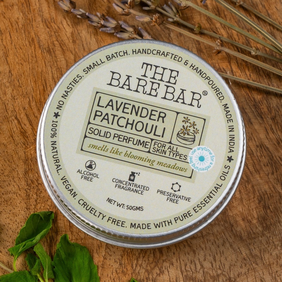 Herbal Lavender Patchouli Solid Perfume for On - the - Go | Verified Sustainable by Brown Living™