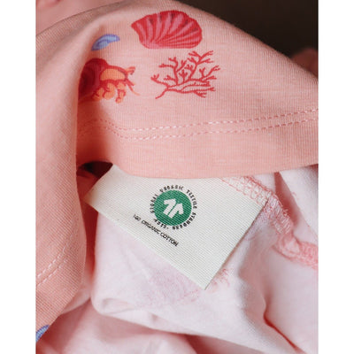 Hermit Crab Breathable Cotton Baby Dress – Organic Ruffle Style – Kids Frocks & Dresses on Brown Living™. SKU: AC - 04 - 0005/0 - 6M. Img 3.