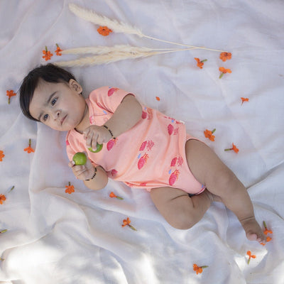 Hermit CrabBreathable Organic Cotton Baby Bodysuit – Classic – Kids Onesies on Brown Living™. SKU: AC - 04 - 0003/0 - 3M. Img 1.