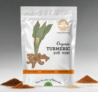 High Curcumin Organic Turmeric Powder - 250g Pouch | Verified Sustainable by Brown Living™