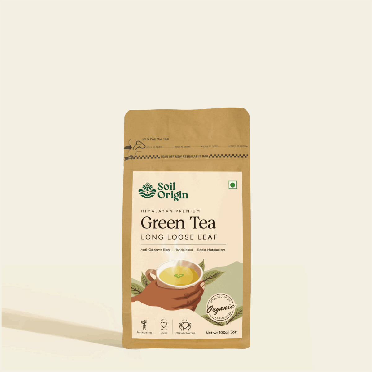 Himalayan Green Tea | Darjeeling Whole Leaf | 100g | Verified Sustainable by Brown Living™