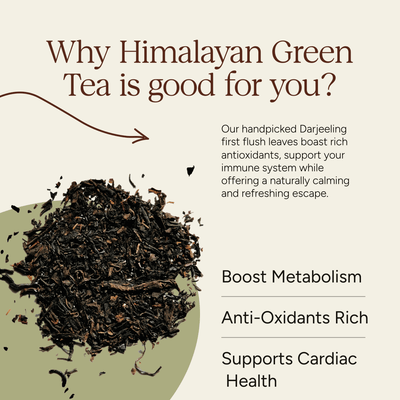 Himalayan Green Tea | Darjeeling Whole Leaf | 100g – Tea on Brown Living™. SKU: SO0BHGT0G100. Img 3.
