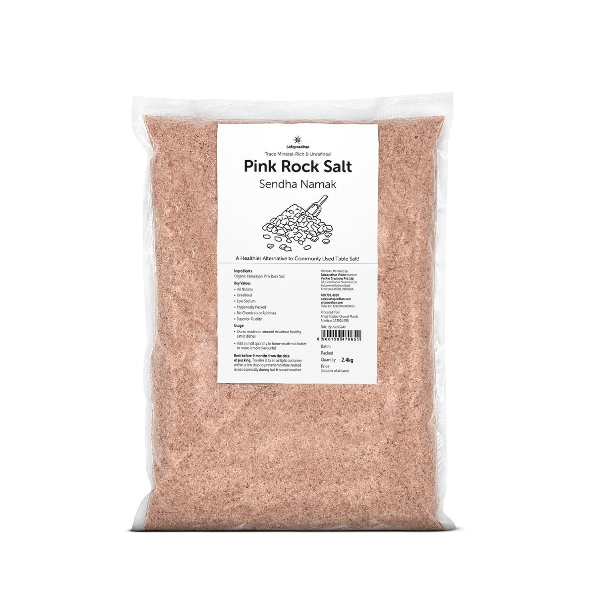 Himalayan Pink Salt 2.4 kg - Natural, Pure, Unrefined – Seasonings & Spices on Brown Living™. SKU: 2HS_RSPH - 24H. Img 1.