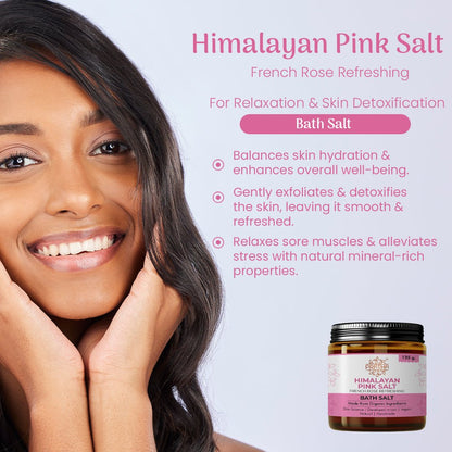 Himalayan Pink Salt | French Rose Refreshing bath salt | Verified Sustainable by Brown Living™