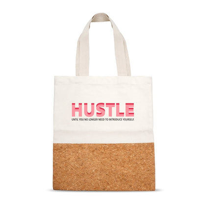 Hustle Cork And Canvas Tote Bag – Tote Bag by The Cork Studio available on Brown Living™. . SKU: TCS - 48. Img 1.