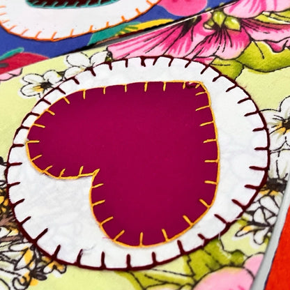 "I Love You" Upcycled Fabric Bunting | Verified Sustainable by Brown Living™