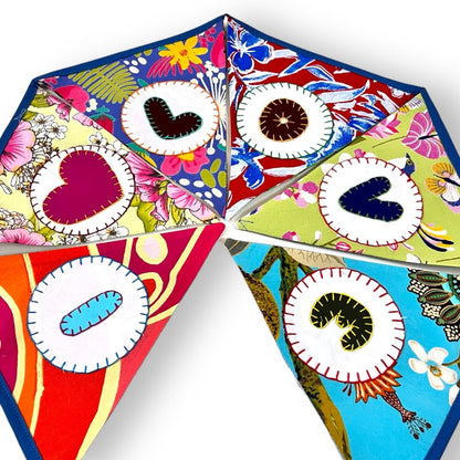 "I Love You" Upcycled Fabric Bunting | Verified Sustainable by Brown Living™