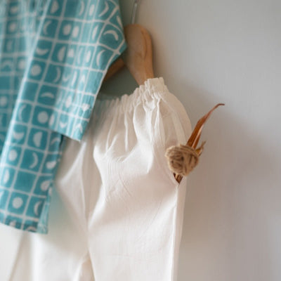 I Want to Be Like Grandpa Kurta Pajama Set - Blue Moon Chase – Kids Pajamas on Brown Living™. SKU: N7DK768. Img 2.