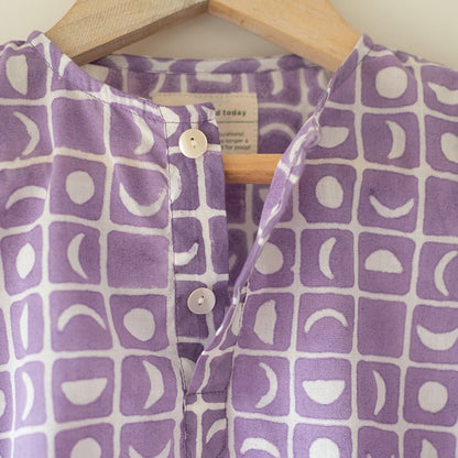 I Want to Be Like Grandpa Kurta Pajama Set - Purple Moon Chase | Verified Sustainable by Brown Living™