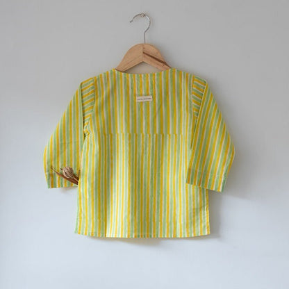 I Want to Be Like Grandpa Kurta - Striped Set of 2 | Verified Sustainable by Brown Living™