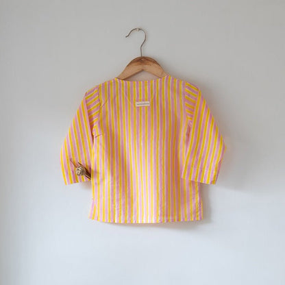 I Want to Be Like Grandpa Kurta - Striped Set of 2 | Verified Sustainable by Brown Living™