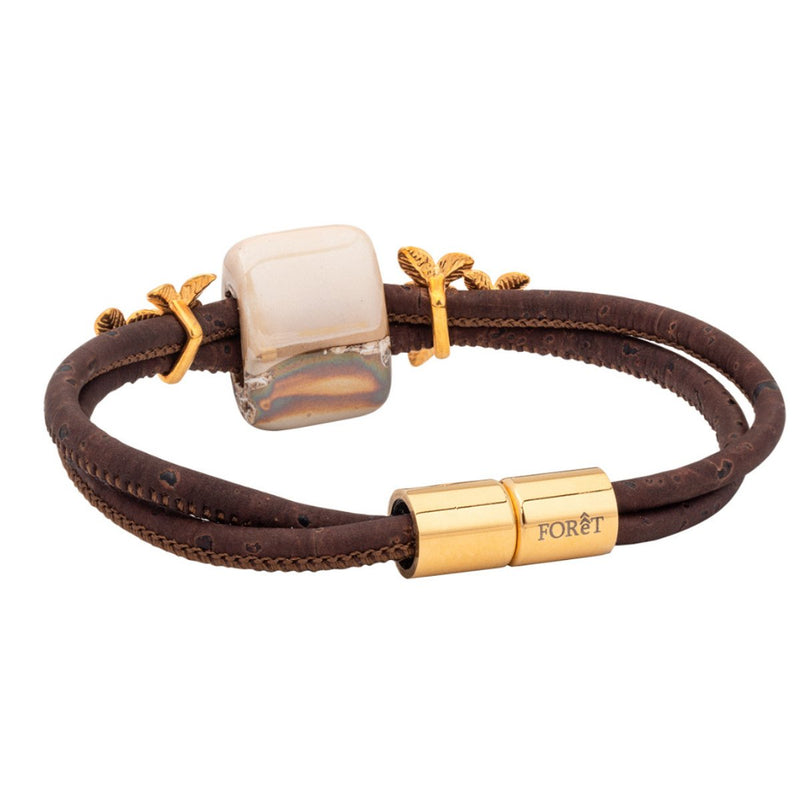 Iberis Cork Bracelet Gold | Verified Sustainable by Brown Living™