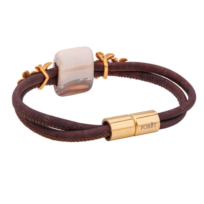 Iberis Cork Bracelet Gold | Verified Sustainable by Brown Living™