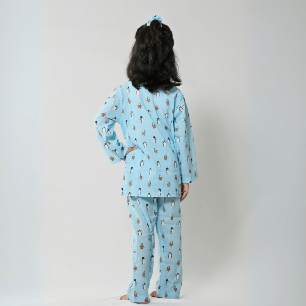 Icy Snuggles Unisex Kids Cotton Pajama Set, Kurta & Pajama Set | Verified Sustainable by Brown Living™