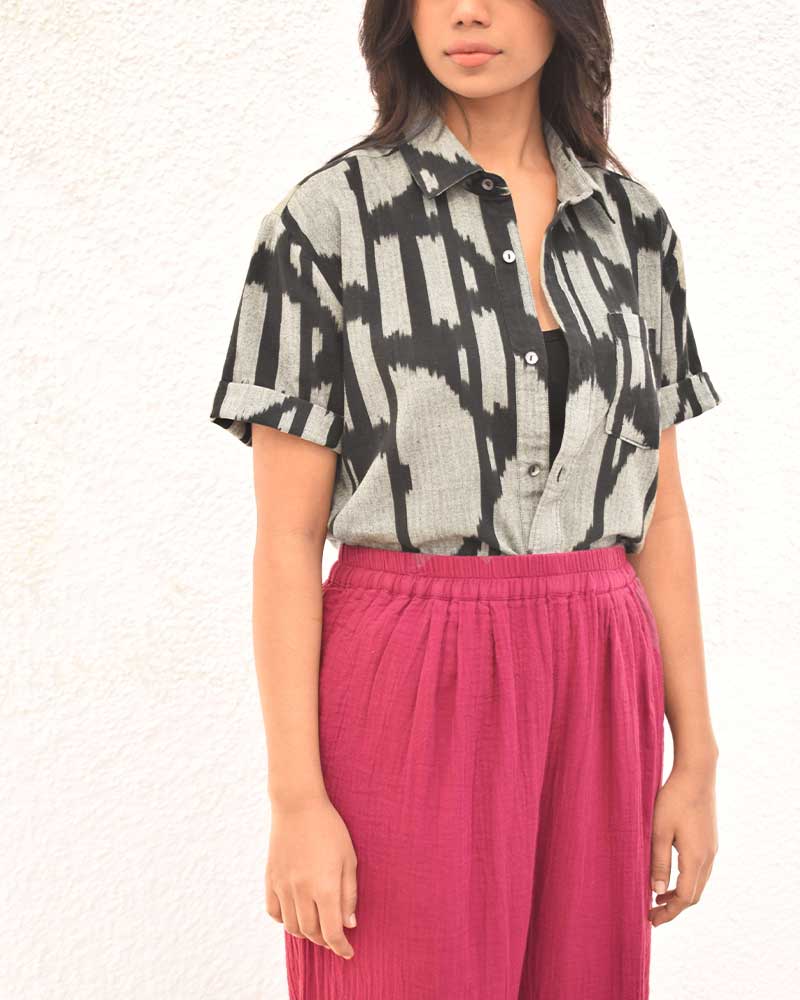 IKAT PINK TAPERED LEG PANT – Womens Pants by Sonica Sarna available on Brown Living™. XS . SKU: SSD - 272 (E)1459. Img 4.