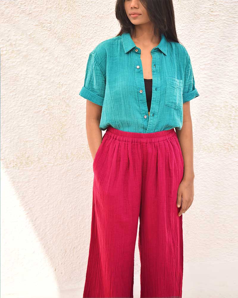 IKAT PINK TAPERED LEG PANT – Womens Pants by Sonica Sarna available on Brown Living™. XS . SKU: SSD - 272 (E)1459. Img 2.