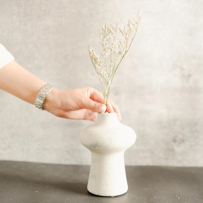 Indigo Whisper - Small Ceramic Accent Vase – Home Decor on Brown Living™. SKU: V - 360. Img 3.