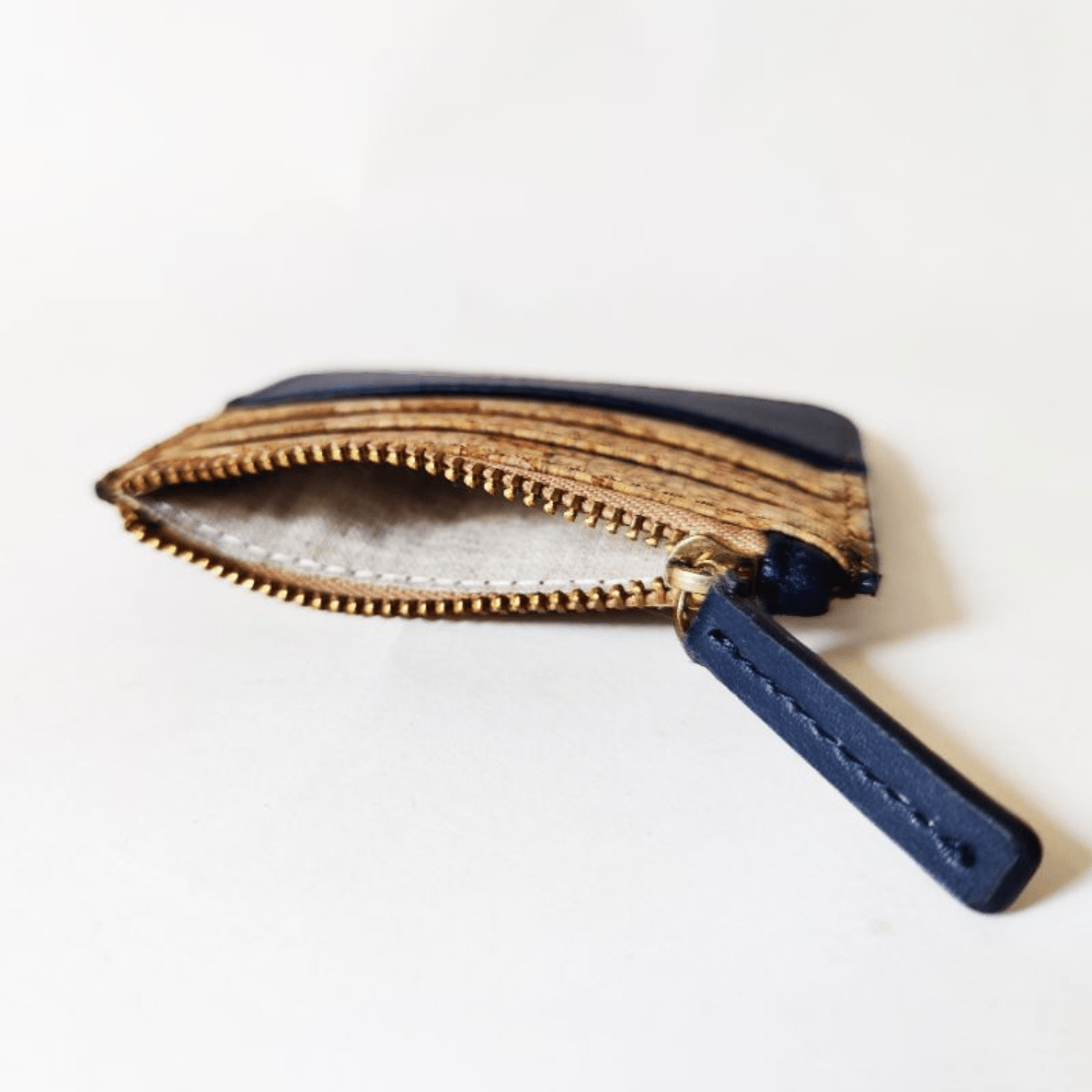 Iris - Apple leather & cork cardholder (Navy Blue) | Verified Sustainable by Brown Living™