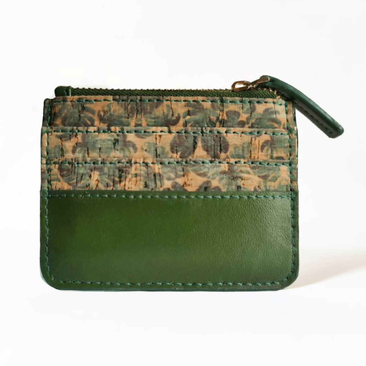 Iris - Cactus Leather & Cork Cardholder (Green) | Verified Sustainable by Brown Living™