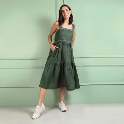 Iris | Hemp Dress | Forest Green | Verified Sustainable by Brown Living™