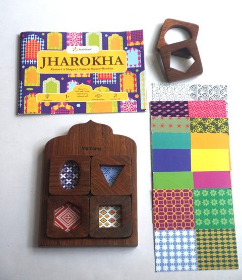 Jharokha Wooden Shape Sorter Activity Toy (1+ Years) | Multicolor | Learning Toy for Shapes, Colour & Patterns | Verified Sustainable by Brown Living™
