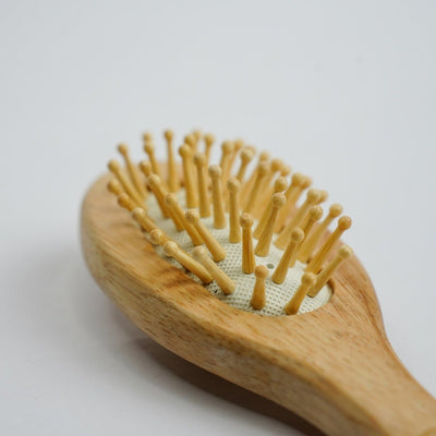 Junior Tangle Tamer Teak Wood Paddle Hair Brush for Kids – Hair Brush on Brown Living™. SKU: PC_HA_WB_ OSHK. Img 2.