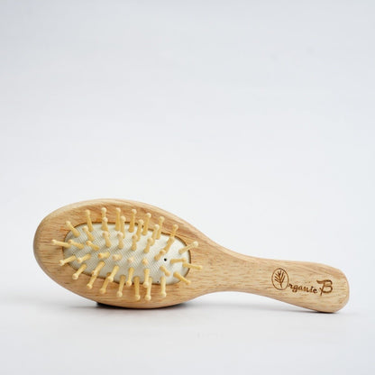 Junior Tangle Tamer Teak Wood Paddle Hair Brush for Kids | Verified Sustainable by Brown Living™