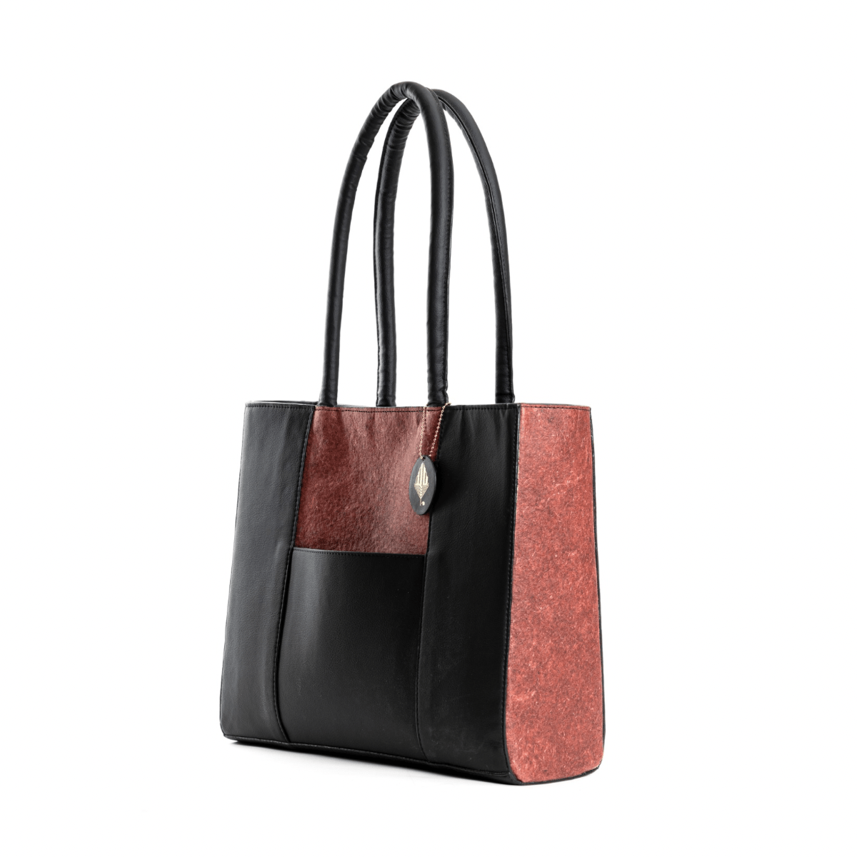 Karyda (Madder Red & Black) | Women's bag made with Coconut Leather | Verified Sustainable by Brown Living™
