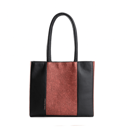 Karyda (Madder Red & Black) | Women's bag made with Coconut Leather – Womens Bag on Brown Living™. SKU: TGH 1011. Img 5.