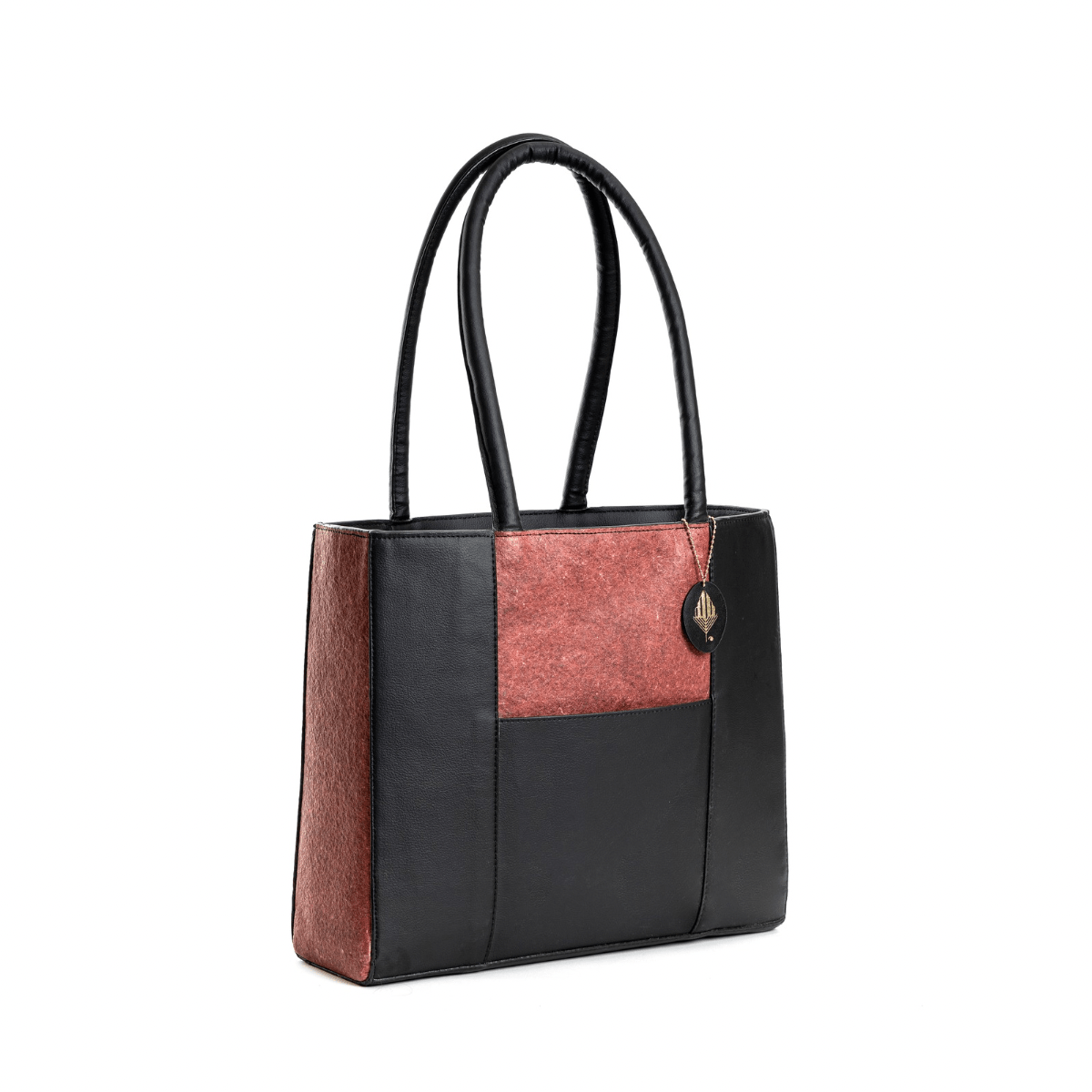 Karyda (Madder Red & Black) | Women's bag made with Coconut Leather | Verified Sustainable by Brown Living™