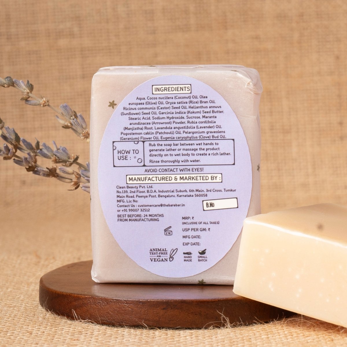 Kashmiri Lavender Soap Bar – Calming Daily Cleanse | Verified Sustainable by Brown Living™