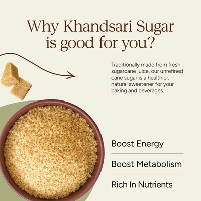 Khandsari Sugar | Pure & Unprocessed | 500g – Seasonings & Spices on Brown Living™. SKU: SOSSKS00G500. Img 3.