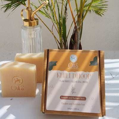 Khilli Dhoop Skin Soap Bar | Flaxseed Gel – Body Soap on Brown Living™. SKU: KD - SB. Img 2.