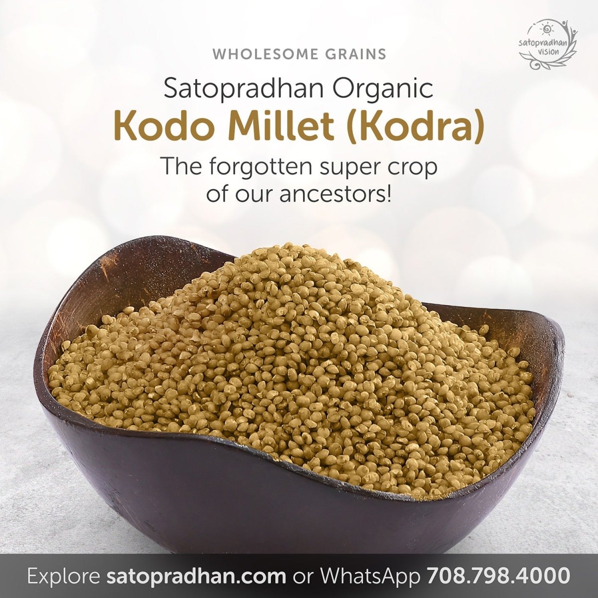 Kodo Millet 800g - Organic, Gluten - Free, Wholesome Grain | Verified Sustainable by Brown Living™