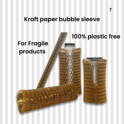 Kraft Paper Bubble Sleeve – Packing Materials on Brown Living™. SKU: MO - 12. Img 2.