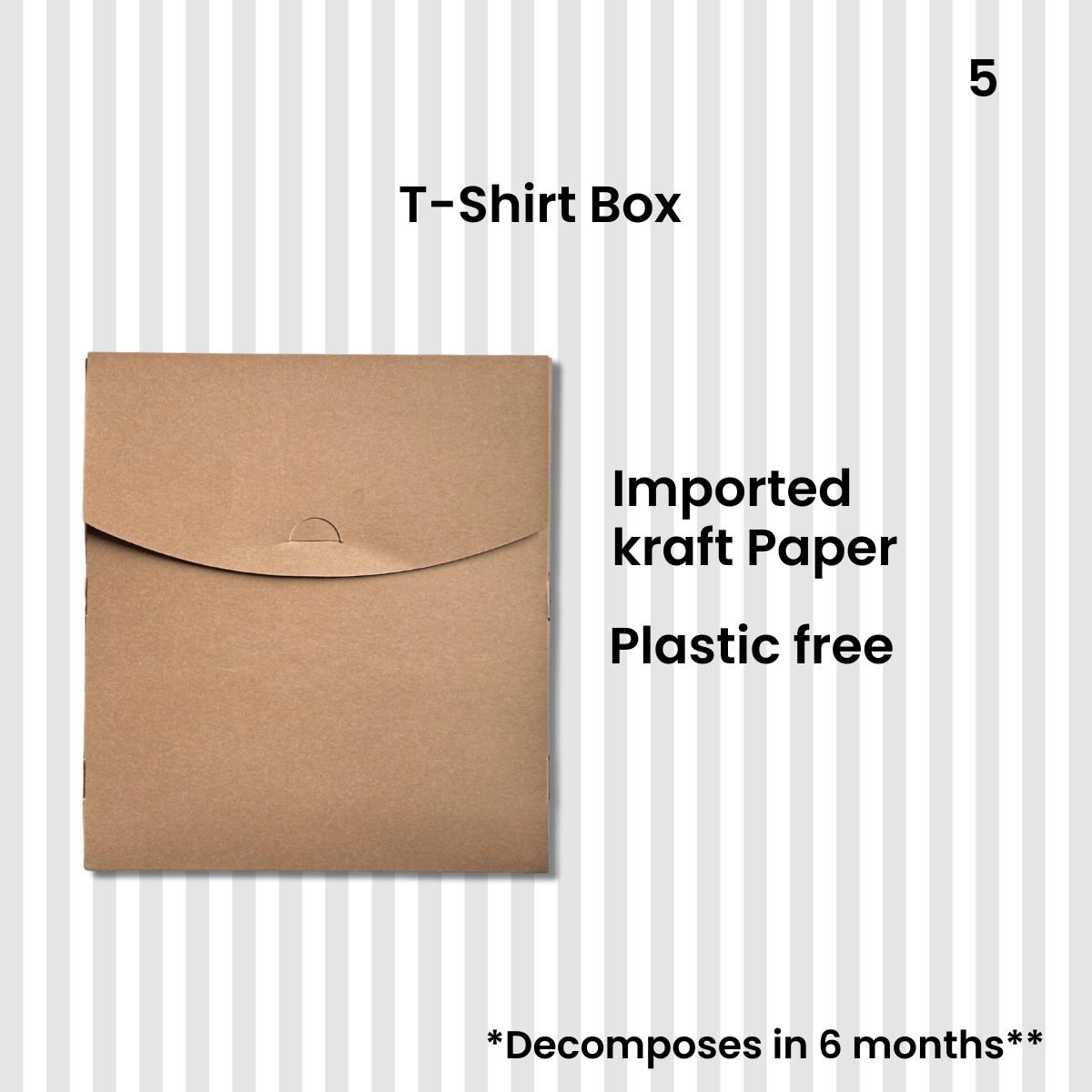 Kraft Tshirt Box (Pack Of 25) | Verified Sustainable by Brown Living™