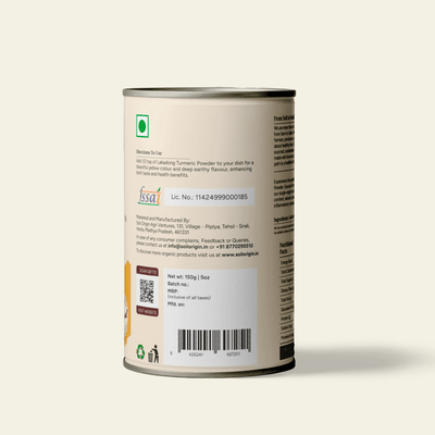 Lakadong Turmeric Powder | High Curcumin | 150g – Seasonings & Spices on Brown Living™. SKU: SOS0LT00G150. Img 3.