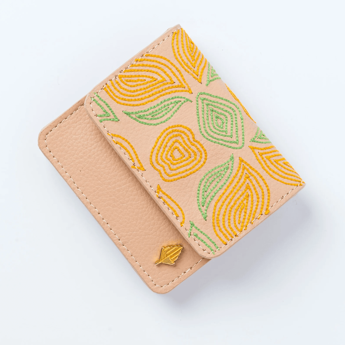 Lana - Cactus Leather Cardholder (Almond) | Verified Sustainable by Brown Living™