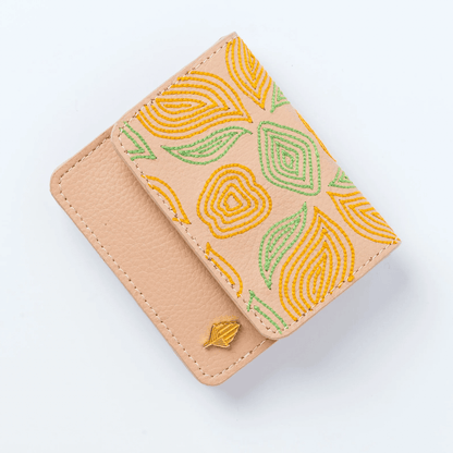 Lana - Cactus Leather Cardholder (Almond) | Verified Sustainable by Brown Living™
