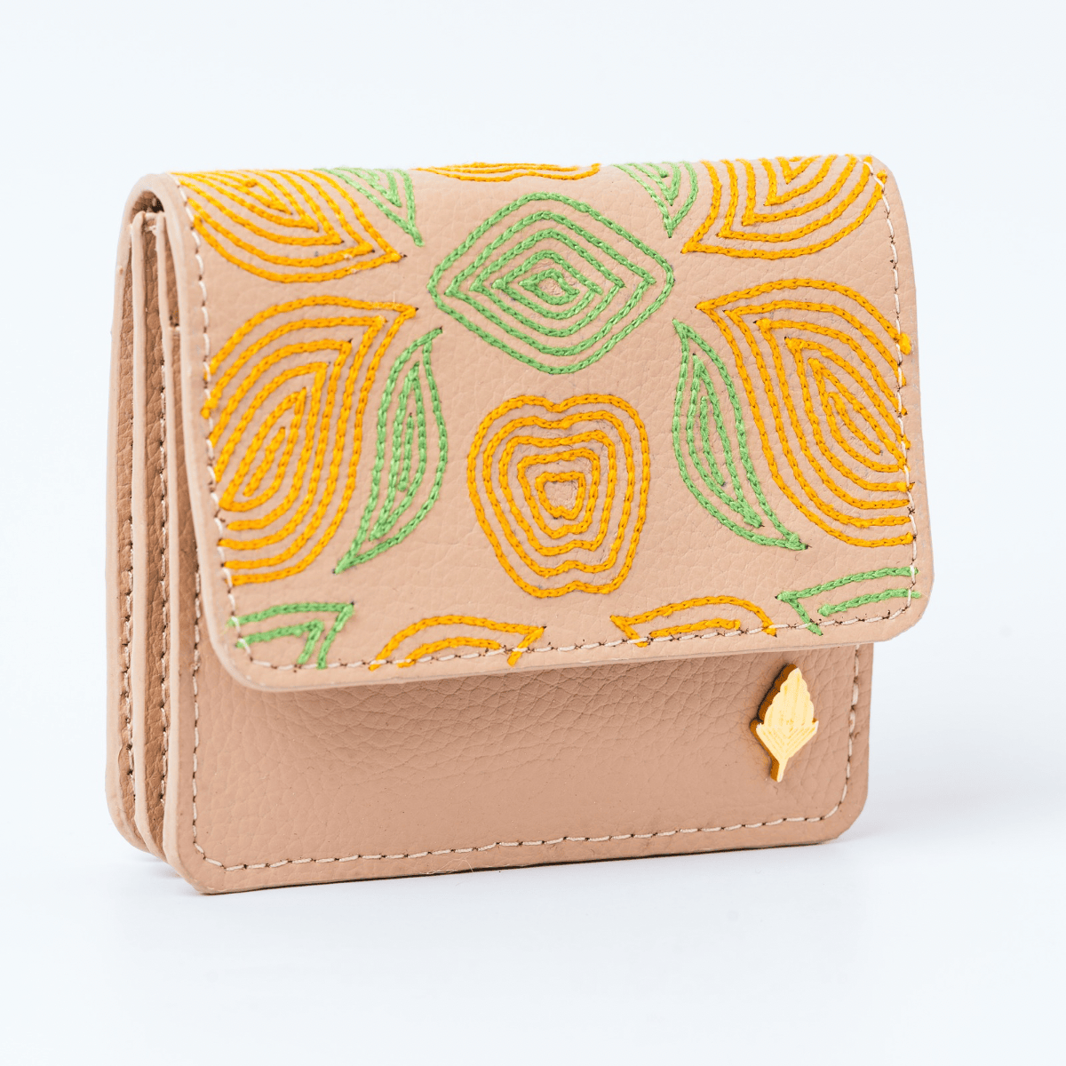 Lana - Cactus Leather Cardholder (Almond) | Verified Sustainable by Brown Living™