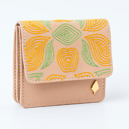 Lana - Cactus Leather Cardholder (Almond) | Verified Sustainable by Brown Living™