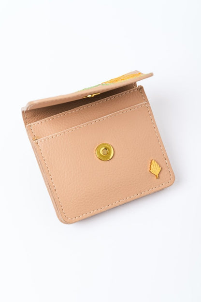 Lana - Cactus Leather Cardholder (Almond) | Verified Sustainable by Brown Living™