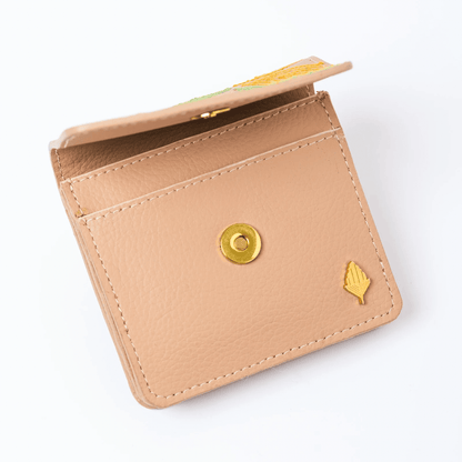 Lana - Cactus Leather Cardholder (Almond) | Verified Sustainable by Brown Living™