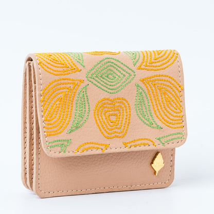 Lana - Cactus Leather Cardholder (Almond) | Verified Sustainable by Brown Living™