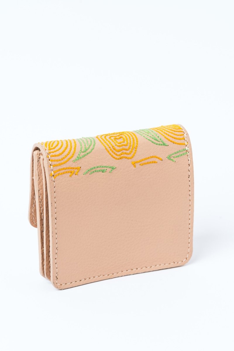 Lana - Cactus Leather Cardholder (Almond) | Verified Sustainable by Brown Living™